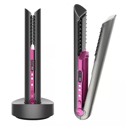 4800mAh Cordless 2-in-1 Wireless Charging Hair Iron – Straightener & Curler