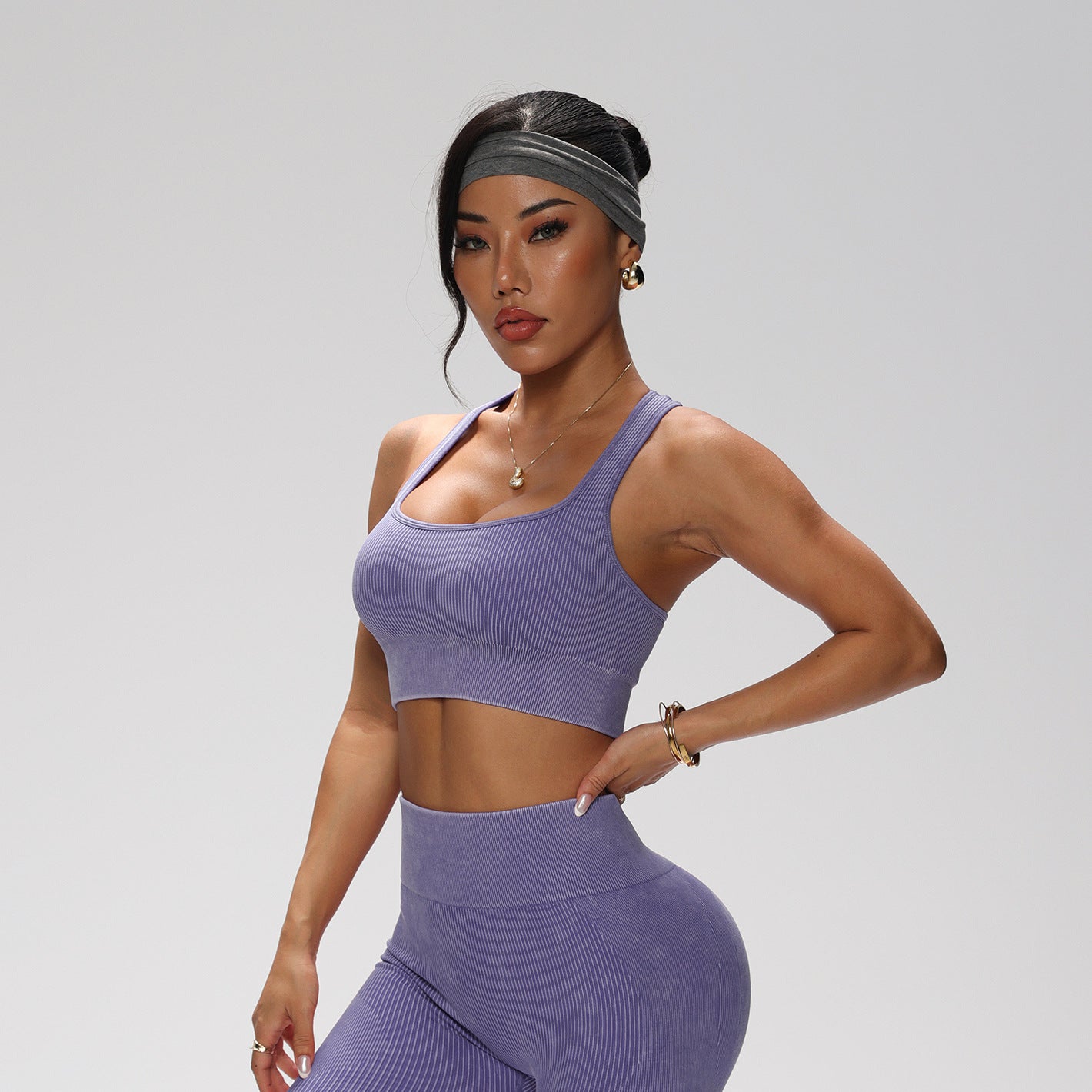 5-Piece Women's Yoga Activewear Set | Quick-Dry Nylon Spandex