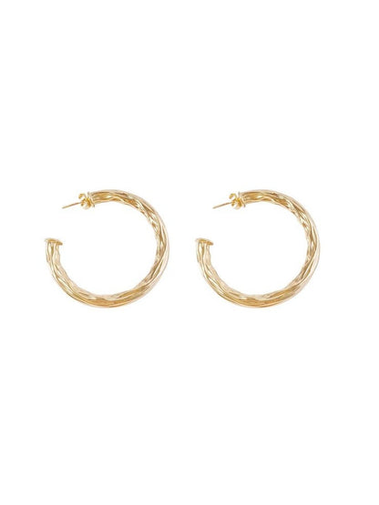 Medium Thick Hammered Hoop Earrings – Small, Medium & Large (K10-12)