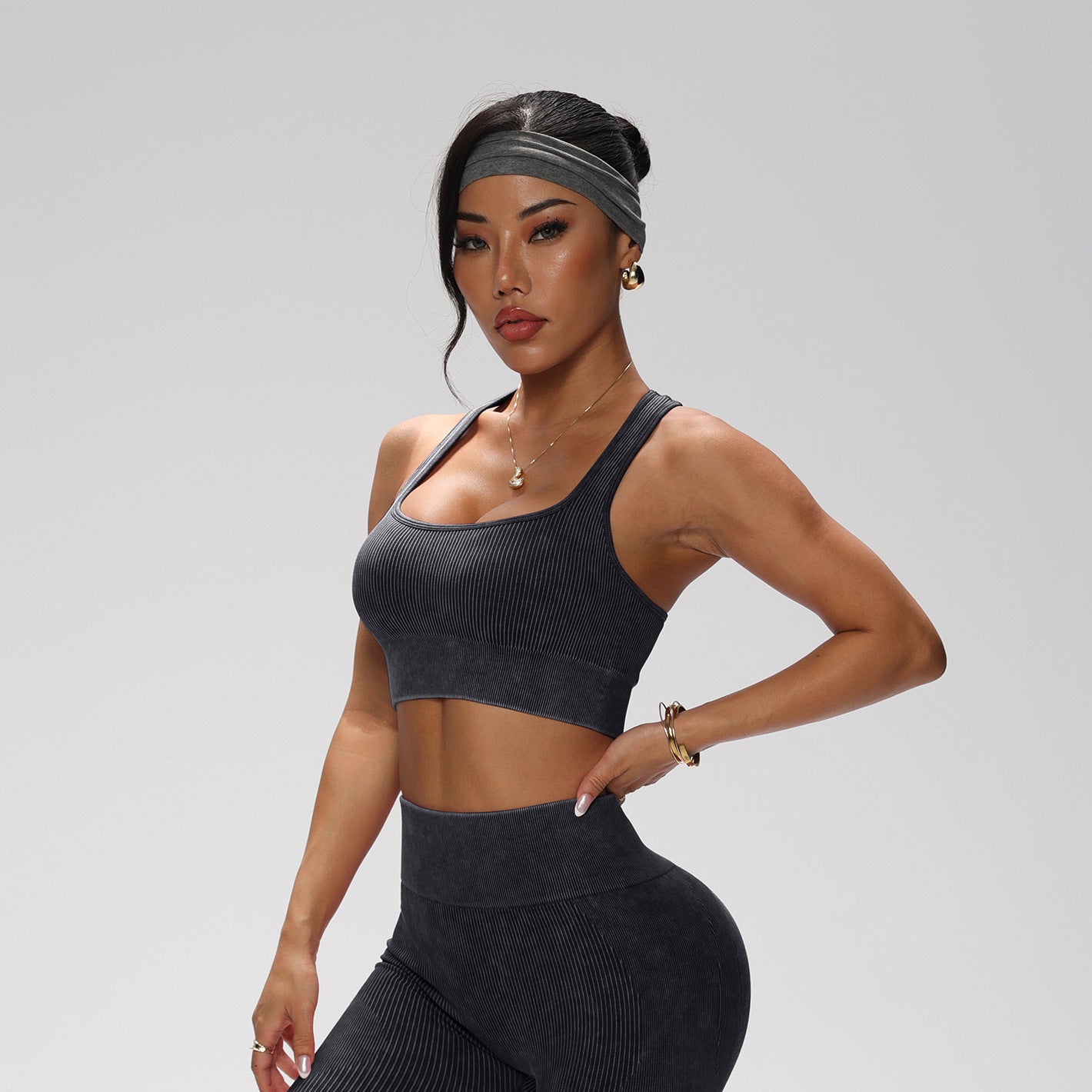 5-Piece Women's Yoga Activewear Set | Quick-Dry Nylon Spandex