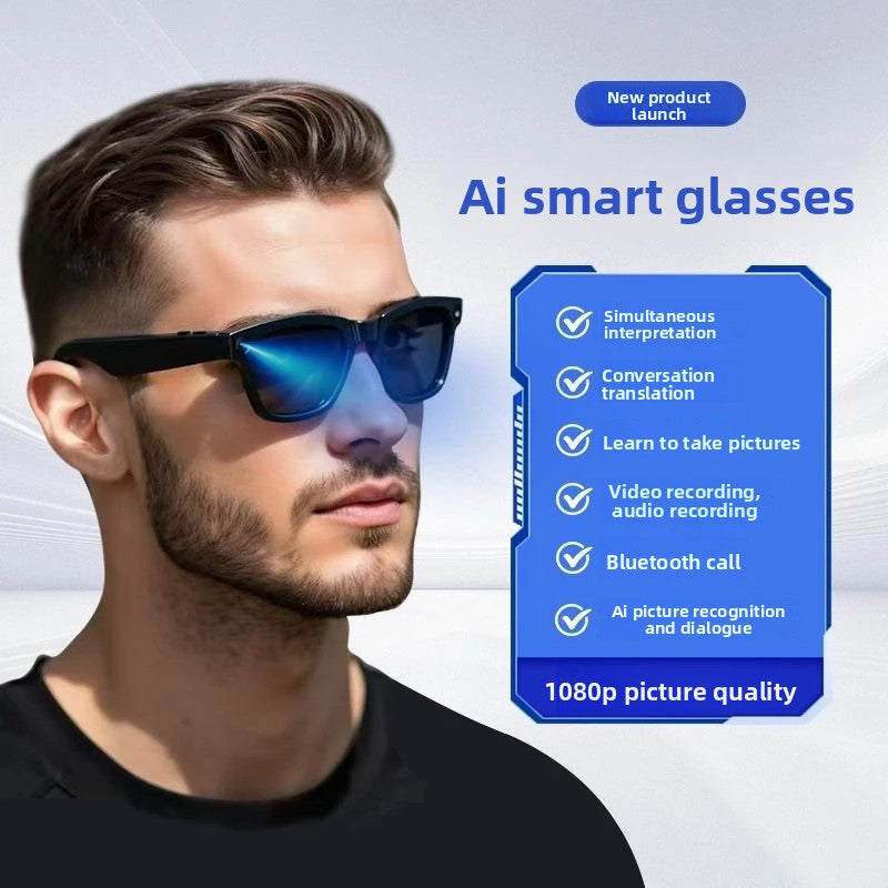 AI Smart Glasses with Bluetooth, Translation & Camera