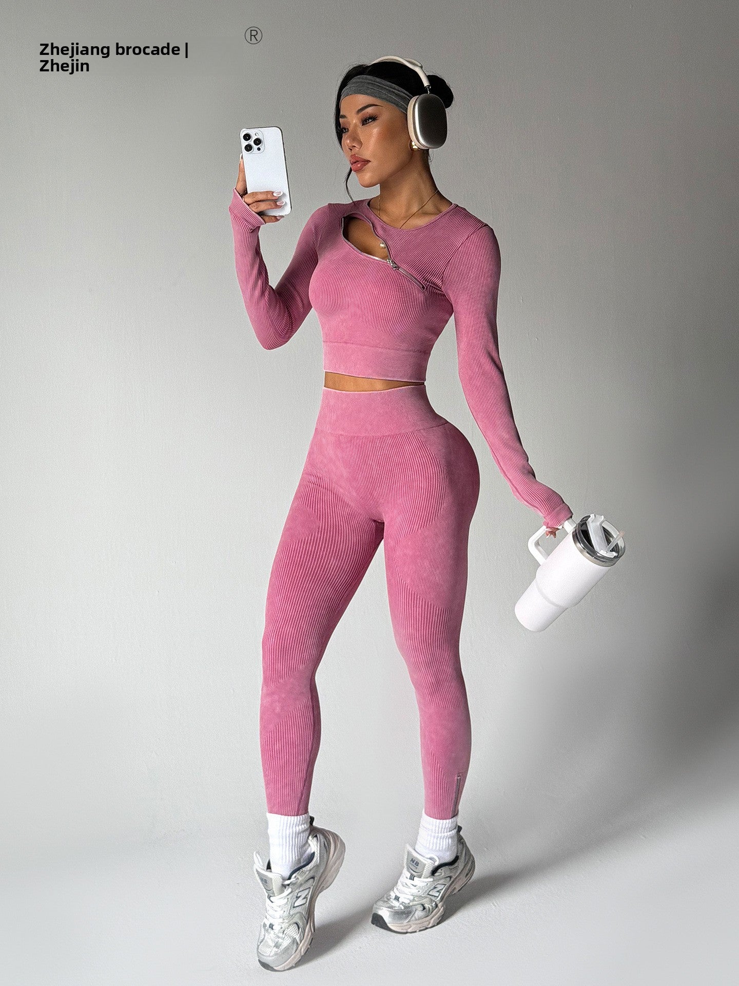 5-Piece Women's Yoga Activewear Set | Quick-Dry Nylon Spandex