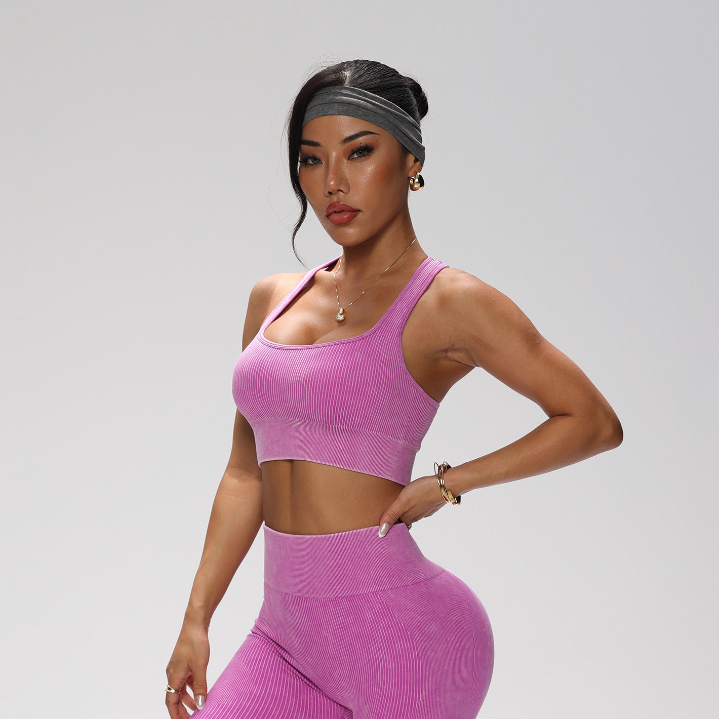 5-Piece Women's Yoga Activewear Set | Quick-Dry Nylon Spandex