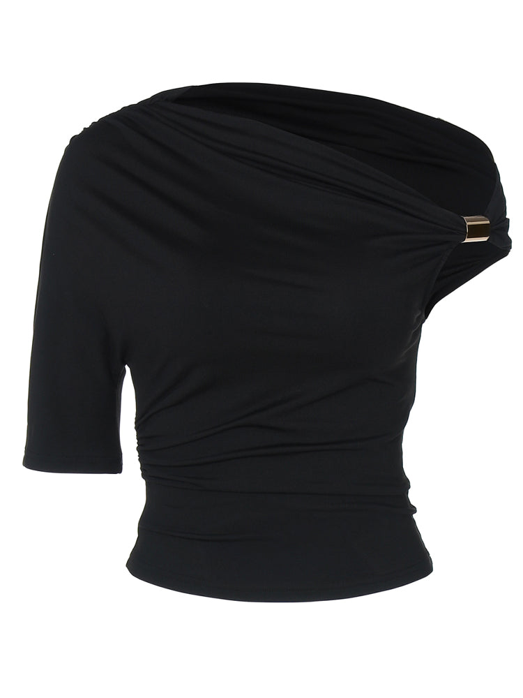 Trendy Off-Shoulder Women's Top – High-End Style