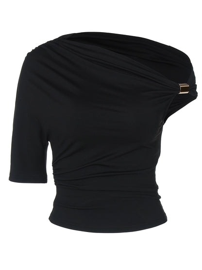 Trendy Off-Shoulder Women's Top – High-End Style