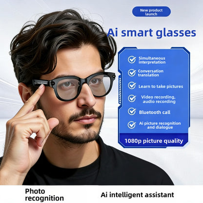 AI Smart Glasses with Bluetooth, Translation & Camera