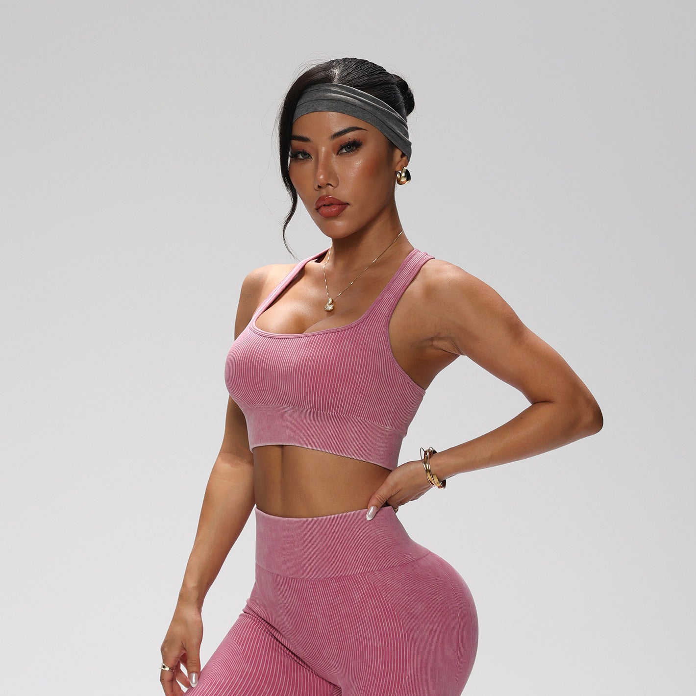 5-Piece Women's Yoga Activewear Set | Quick-Dry Nylon Spandex