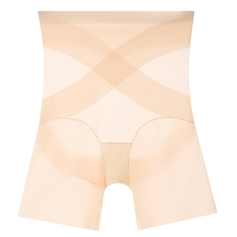 Seamless High-Waisted Shapewear Pants with Silk Crotch